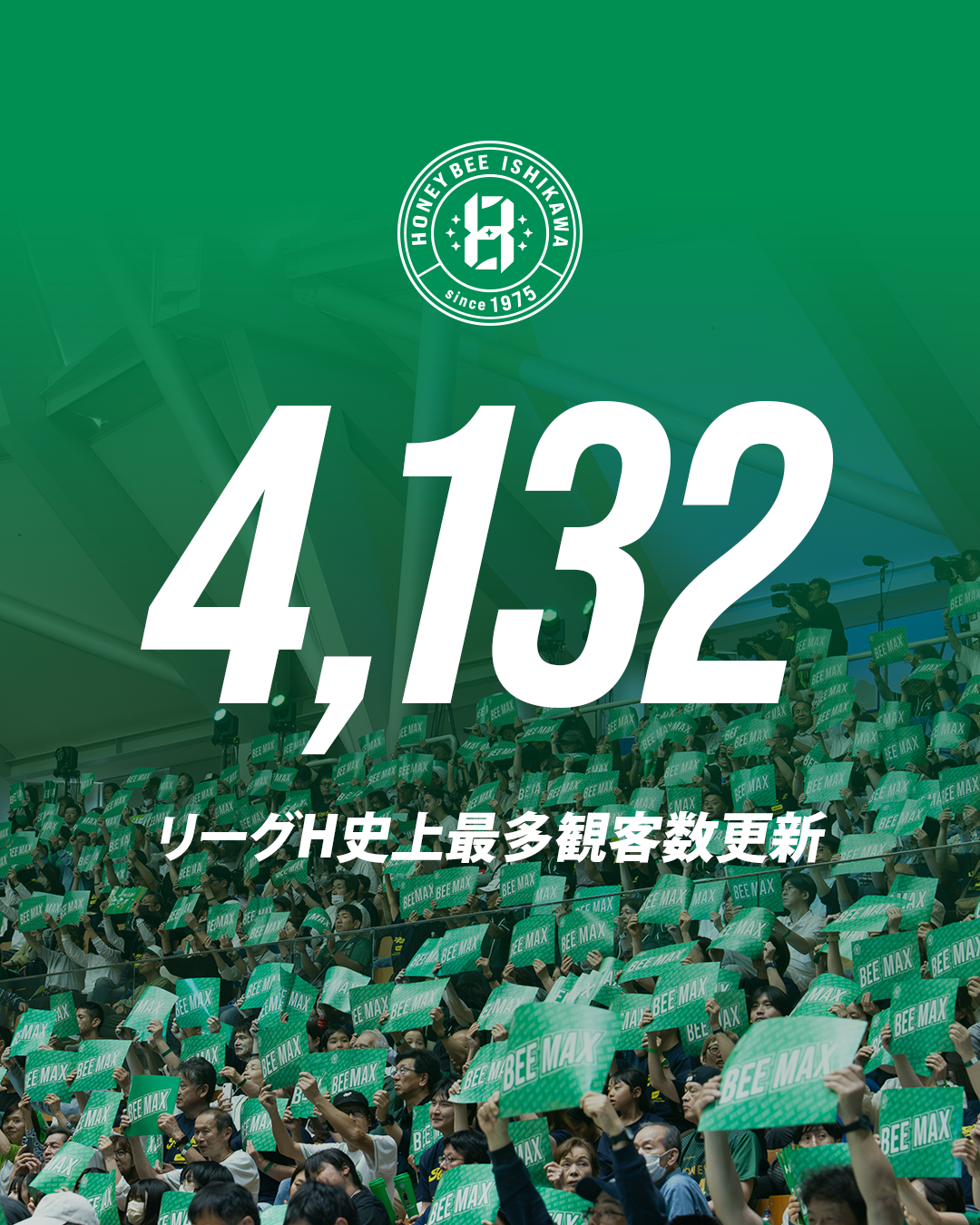 4,132リーグH史上最多観客数更新